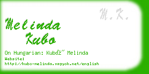 melinda kubo business card